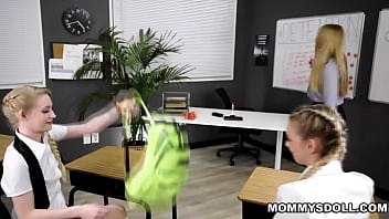 Stepmom disciplines her 2 naughty teens