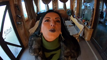 Elegant fur coated slut fucked on a wooden table and covered in cum twice 240 preview