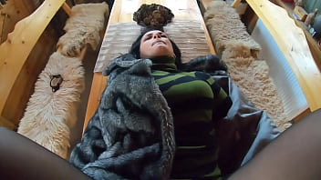 Elegant fur coated slut fucked on a wooden table and covered in cum twice 240 preview