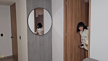 Rough sex with creampie on the public stairs of a building luna vitaler and max betancur