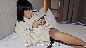 Rough sex with creampie on the public stairs of a building luna vitaler and max betancur