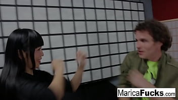 Hot asian babe gets banged hard