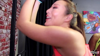 Nyssa nevers & maxine's working out session turns into a lesbian one