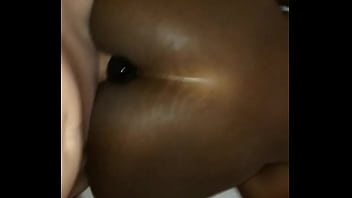 Slutty black girl dp with toy