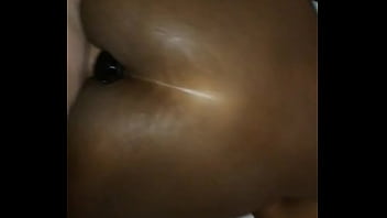 Slutty black girl dp with toy