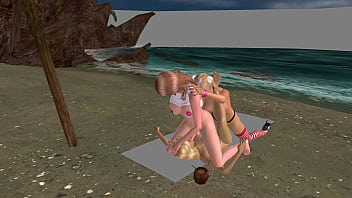 3d shemale threesome part 3 – hot animated futanari action with two sexy girls