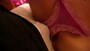 Sexy brunette teen grinding dick panties pov