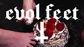 Feet crushing cake worship my dirty feet