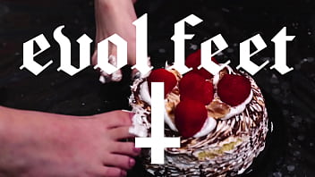 Feet crushing cake worship my dirty feet