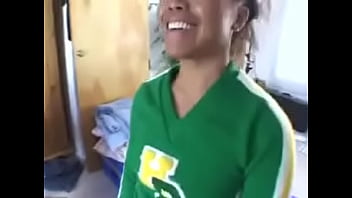 Horny black ebony girl fuck hard by stepbrother