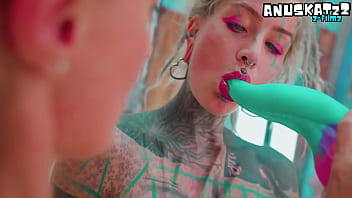 Lesbian show with big toys extreme toy masturbation