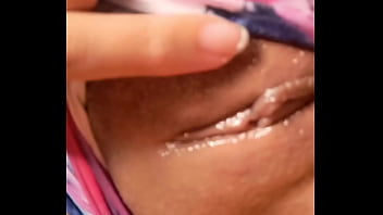 Masturbation naughty girl shows her ass masturbating her pussy