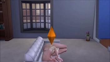 Big breasted college drop out lays around nude in her backyard masturbating while being watched