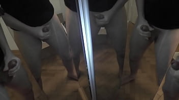 One man 6 cocks mirror cumshot