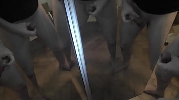 One man 6 cocks mirror cumshot