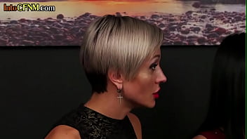 Cfnm group bj and hj with cumshot by classy elegant dominas