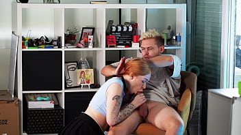 She distracts me from studies with a blowjob