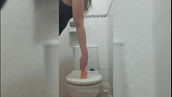 Big Ass Solo Girl Fucking A Big Dildo In A Big Pussy Until She Gets Orgasm And Squirts In The Bathroom thumbnail