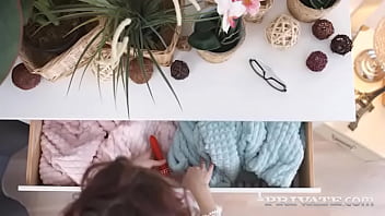 Miss nimpho enjoys her man and her dildo