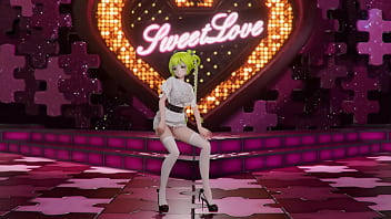 Hatsune miku shake it hentai vocaloid undressing dance tatto white socks mmd 3d blonde hair clip