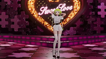 Hatsune miku shake it hentai vocaloid undressing dance tatto white socks mmd 3d blonde hair clip