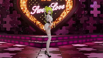Hatsune miku shake it hentai vocaloid undressing dance tatto white socks mmd 3d blonde hair clip