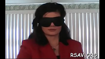 Fastened slut gets spanked hard