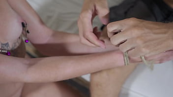 My lover's thrilling experience of bondage and spanking