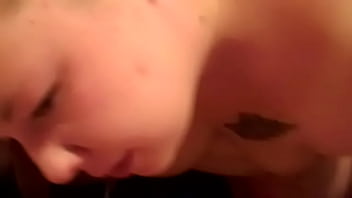 Girl takes large facial Girl takes large facial