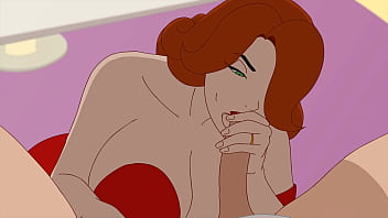 Milf in a sexy red dress gets a creampie