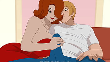 Milf in a sexy red dress gets a creampie