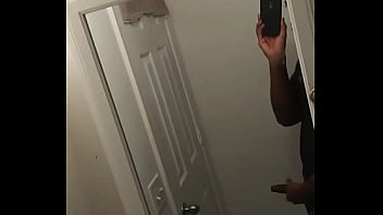 Young adult jerks off in the bathroom