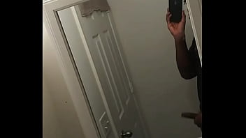 Young adult jerks off in the bathroom