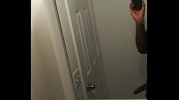 Young adult jerks off in the bathroom