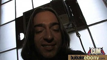 First time ebony with a group of white dicks 19