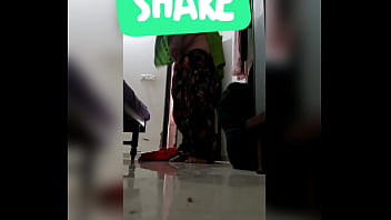 My step mom her dress after coming from market