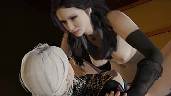 Ciri and yennefer handjob and sex with a cumshot 3d porn