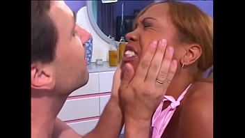 Olive skin babysitter drilled by two studs in the bedroom Olive skin babysitter drilled by two studs in the bedroom
