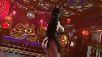 Tifa gets her pussy and ass fucked by corneo's huge cock