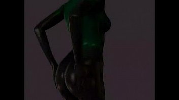 3d virtual girl in a skin tight car suit