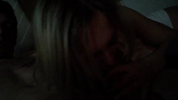 Blond sucks hard cock