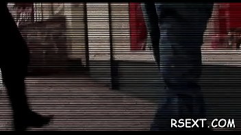 Cutie gives blow and handjob