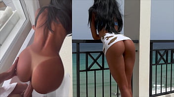 I put my dress on tighter and my roommate couldn't resist fucking me in the shower