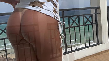 I put my dress on tighter and my roommate couldn't resist fucking me in the shower