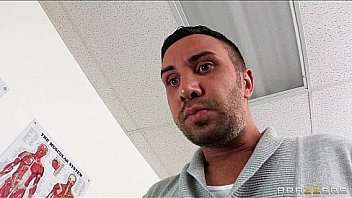 Dana vespoli inspects keiran lee's cock for insurance purposes