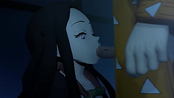 Zenitsu fucking with nezuko kimetsu no yaiba look the description
