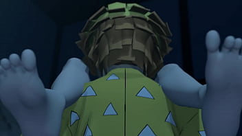 Zenitsu fucking with nezuko kimetsu no yaiba look the description