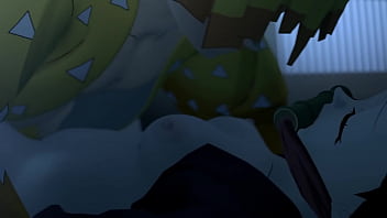 Zenitsu fucking with nezuko kimetsu no yaiba look the description