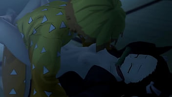 Zenitsu fucking with nezuko kimetsu no yaiba look the description
