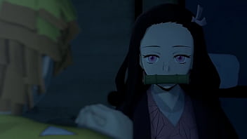Zenitsu fucking with nezuko kimetsu no yaiba look the description